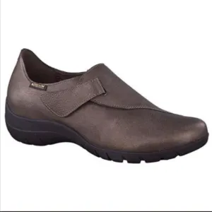 Mephisto Luce Air Jet Metallic Brown Leather Slip On Adjustable Loafers Size 6.5