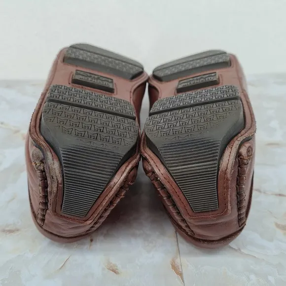 Mephisto Ralyx Air Relax Mens Brown Caoutchouc Leather Penny Loafers Size US 10