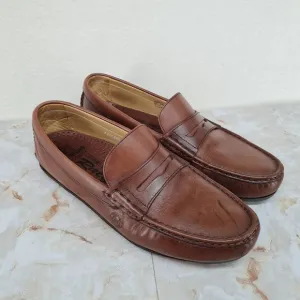 Mephisto Ralyx Air Relax Mens Brown Caoutchouc Leather Penny Loafers Size US 10