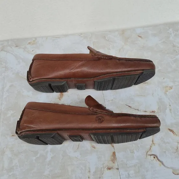 Mephisto Ralyx Air Relax Mens Brown Caoutchouc Leather Penny Loafers Size US 10