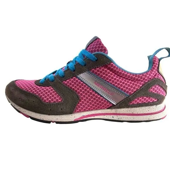 MERRELL Kalkora Barberry Pink Purplish Gray Blue Athletic Sneakers Women Sz 9.5