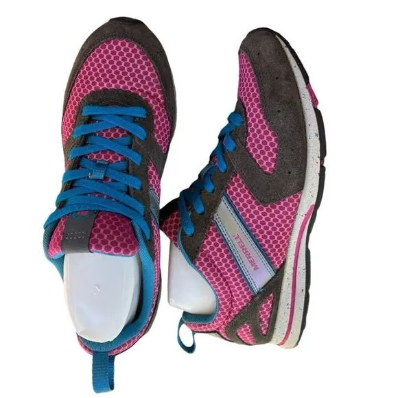 MERRELL Kalkora Barberry Pink Purplish Gray Blue Athletic Sneakers Women Sz 9.5
