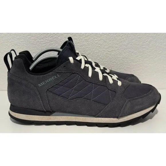 MERRELL Mens Alpine Shoes Sz 11 Sneakers Navy Blue Suede Outdoor Comfort Hiking