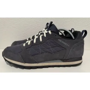 MERRELL Mens Alpine Shoes Sz 11 Sneakers Navy Blue Suede Outdoor Comfort Hiking