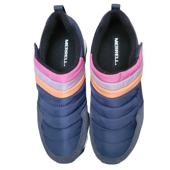 Merrell Retro Navy Alpine Moc Strap Polar Slip On Sneakers sz 9