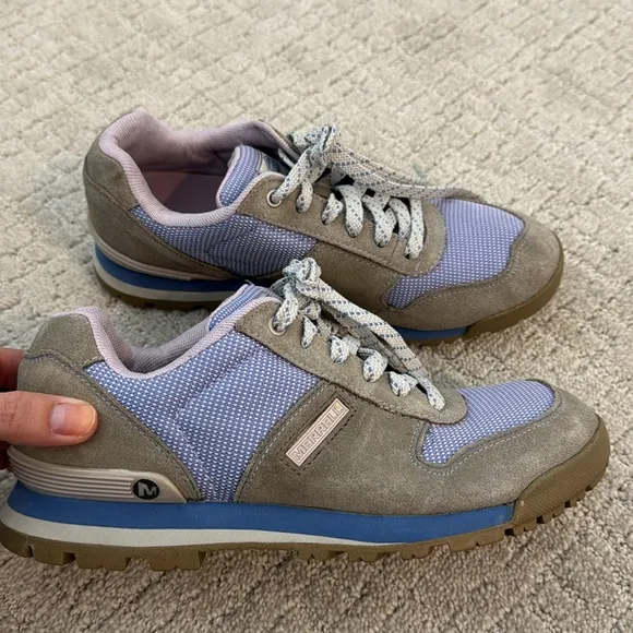 Merrell Solo Origins Brindle Orchid Pig Suede Lace Hiking Womens Sneakers