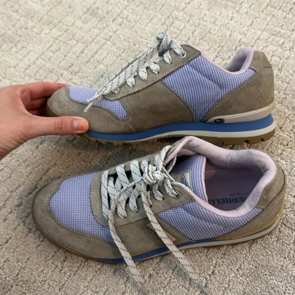 Merrell Solo Origins Brindle Orchid Pig Suede Lace Hiking Womens Sneakers
