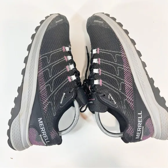 Merrell Women's Fly Strike Trail Runner Sneakers Size 9 Lightweight Black