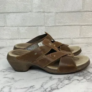 Merrell Luxe Slide Mink Leather Sandals 8
