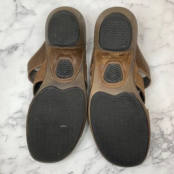 Merrell Luxe Slide Mink Leather Sandals 8