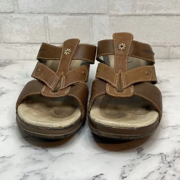 Merrell Luxe Slide Mink Leather Sandals 8