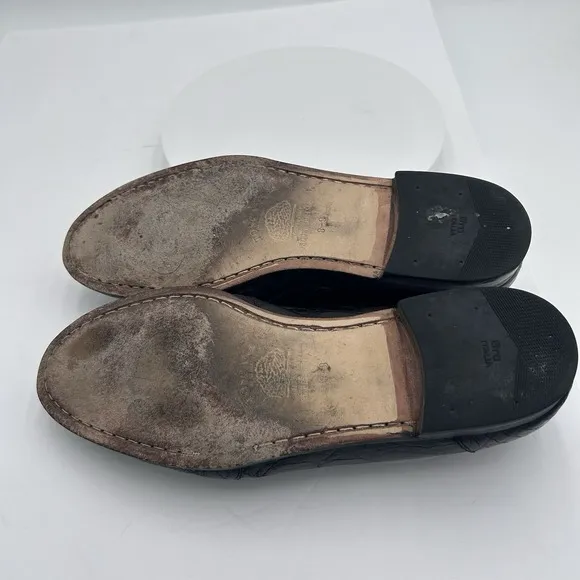MEZLAN &quot;RODEO&quot; Black Genuine Crocodile Loafers Shoes  Tasseled Size 12M $900 