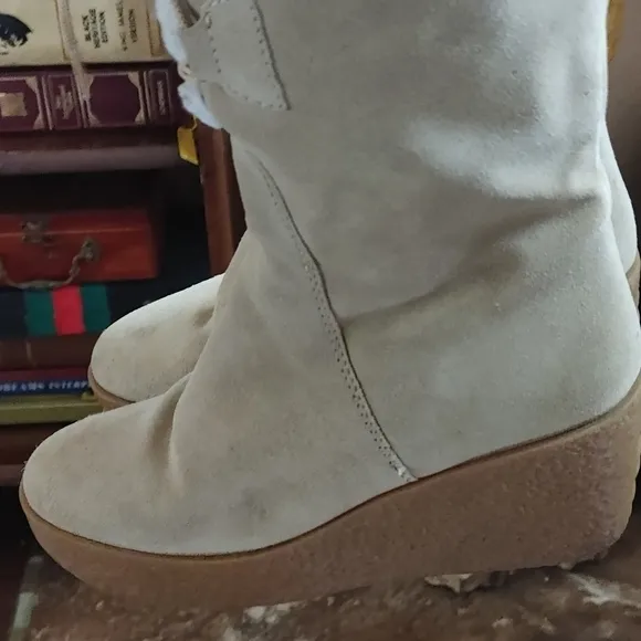 Michael Kors Lace Up Wedge Boots Size 6.5