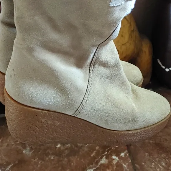 Michael Kors Lace Up Wedge Boots Size 6.5