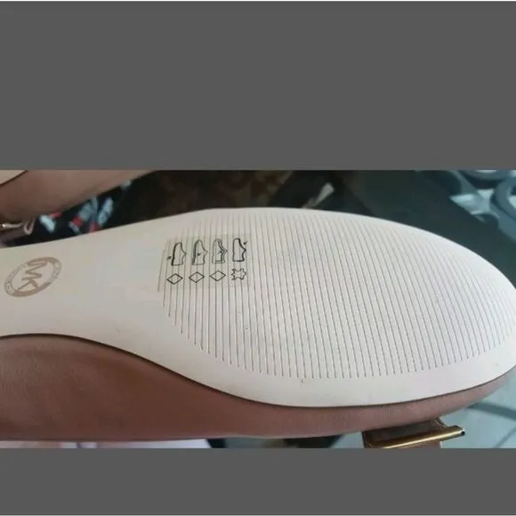 Michael Kors Tan Flats with Decorative Bow