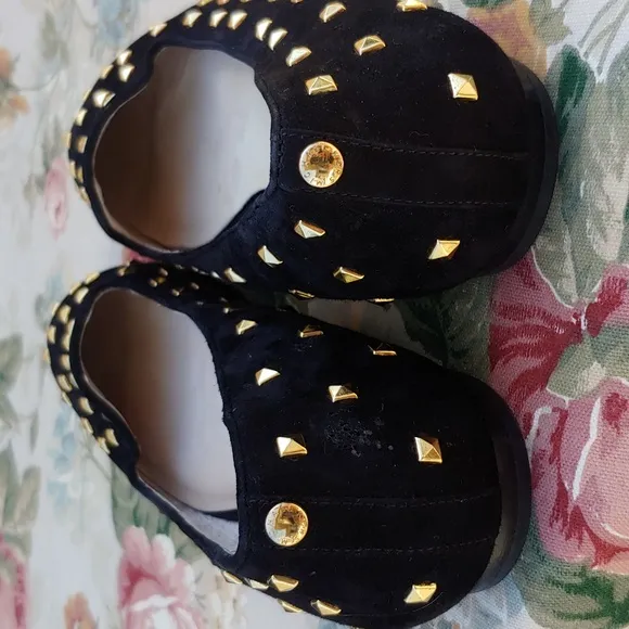 MICHAEL Michael Kors Ailee Women's Studded Black Suede Loafer Flats size 9.5