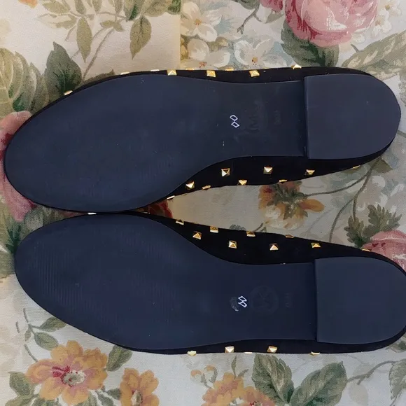 MICHAEL Michael Kors Ailee Women's Studded Black Suede Loafer Flats size 9.5