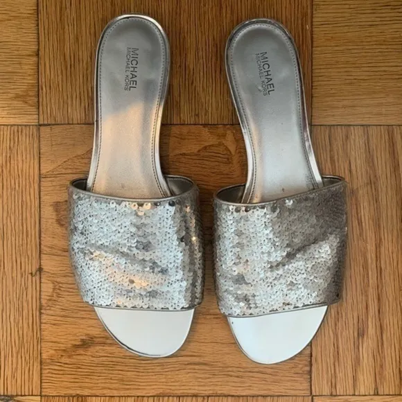 Michael Michael Kors Shelly Sequined Slide Sandals
