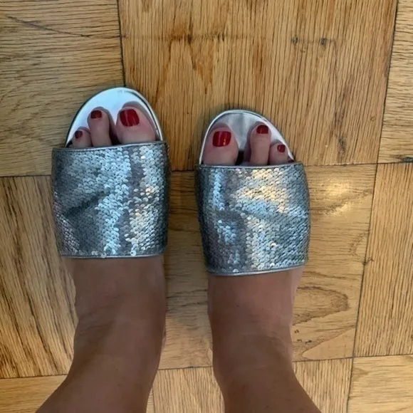 Michael Michael Kors Shelly Sequined Slide Sandals