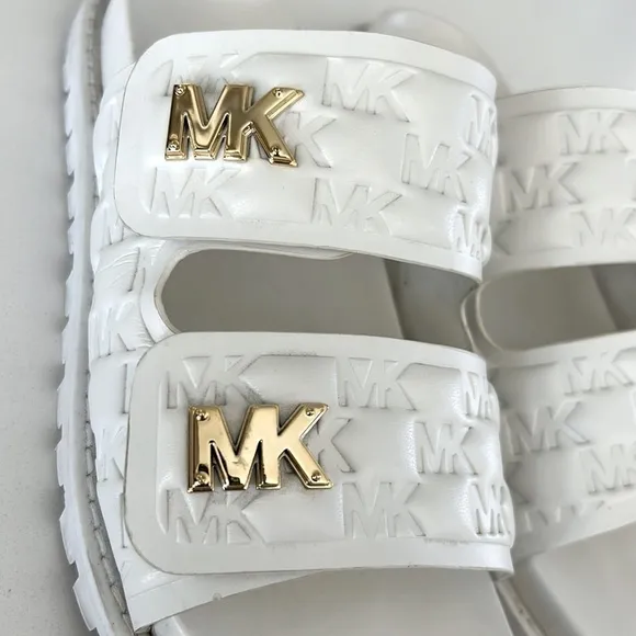MICHAEL Michael Kors Stark Slide Puffy Logo Sandals Size 7