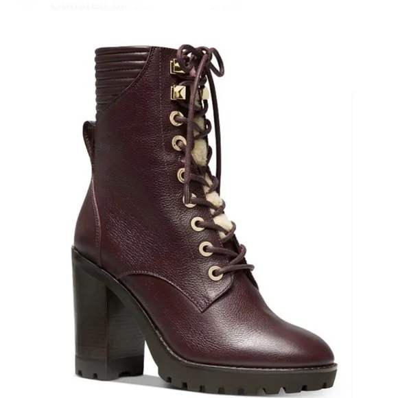MICHAEL MK Lace up  Leather Boots