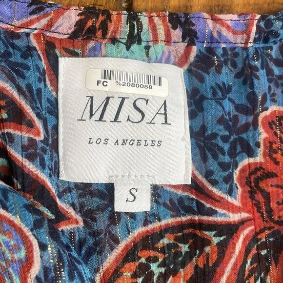 Misa Los Angeles Tara Mini Dress in Cerulean Small