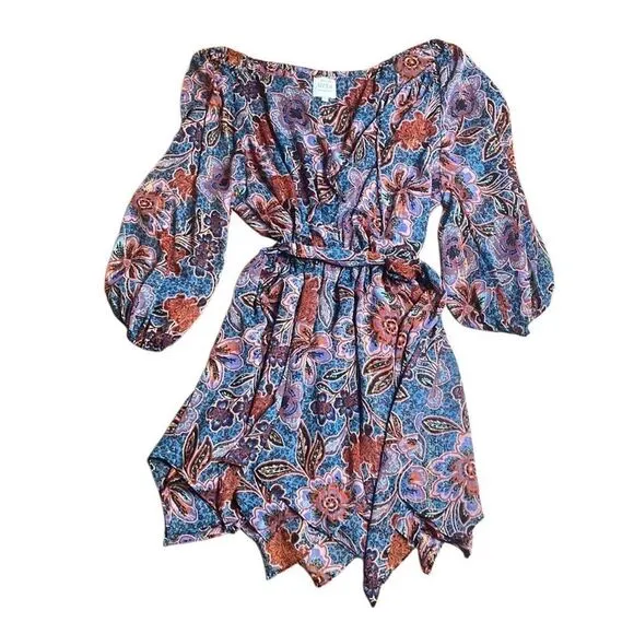 Misa Los Angeles Tara Mini Dress in Cerulean Small