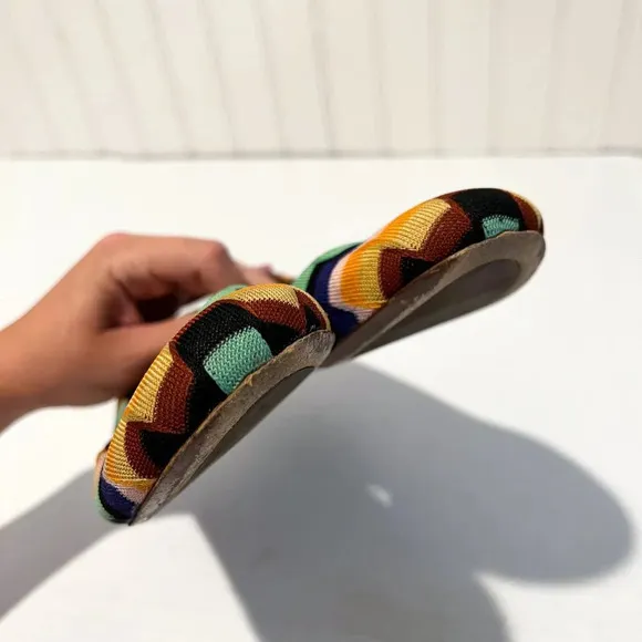 Missoni Colorful Abstract Textile Designer Classic Round Toe Ballerina Flats 40