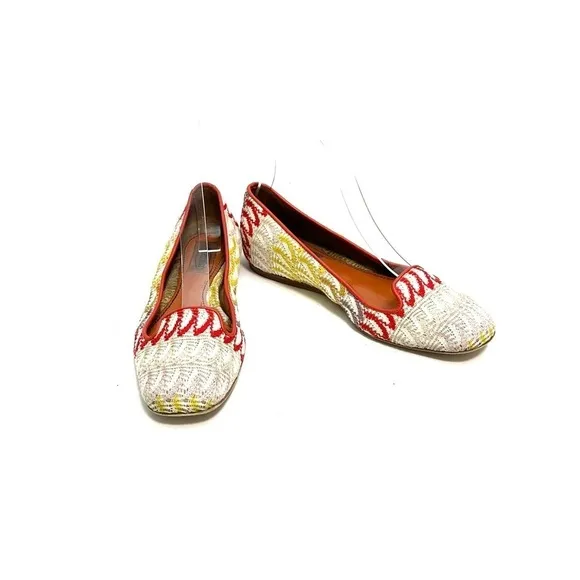 MISSONI | Vintage Y2K designer fabric slip on ballet flats