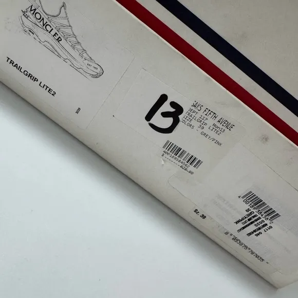 Moncler Trailgrip Lite2 Sneakers Grey Pink Women’s Size EU 39/US 9