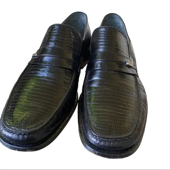 Moreschi Mens Black Leather Italian Loafers