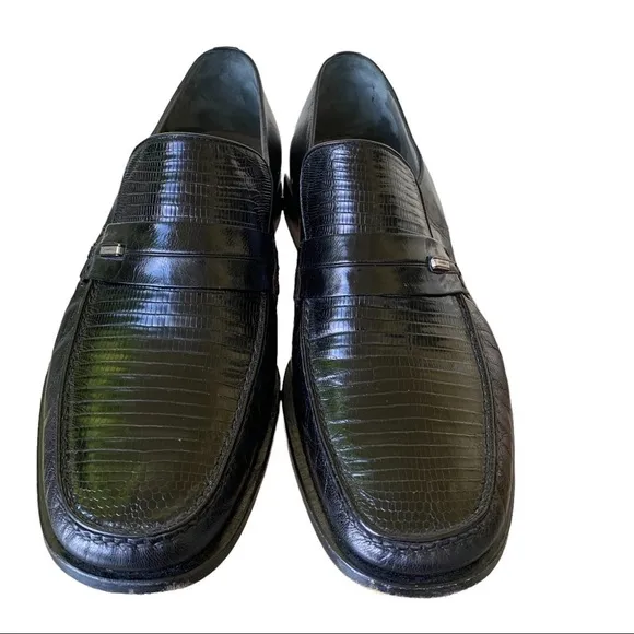 Moreschi Mens Black Leather Italian Loafers