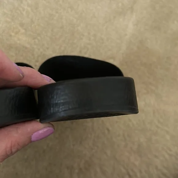Moschino Black and Gold Slides