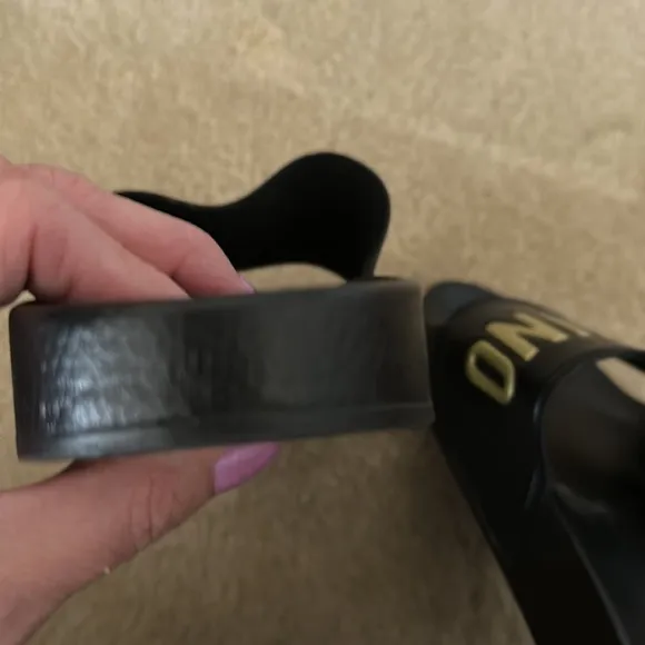 Moschino Black and Gold Slides