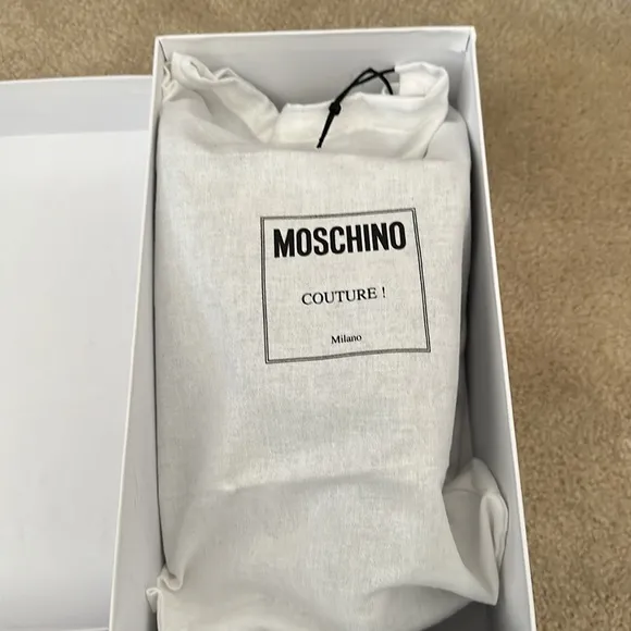 Moschino Black and Gold Slides