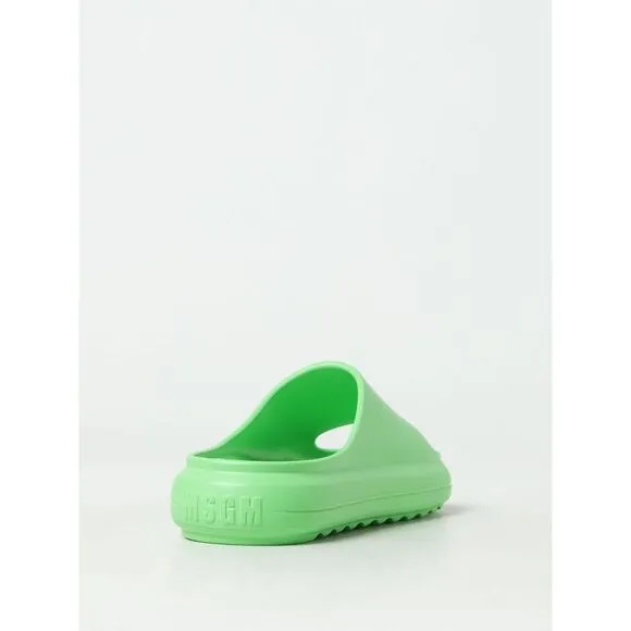 Msgm Slides Casual Comfort Men Green Sandals