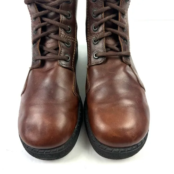Naot Ankle Boots 38 Brown Leather Lace Up Bootie Womens 7