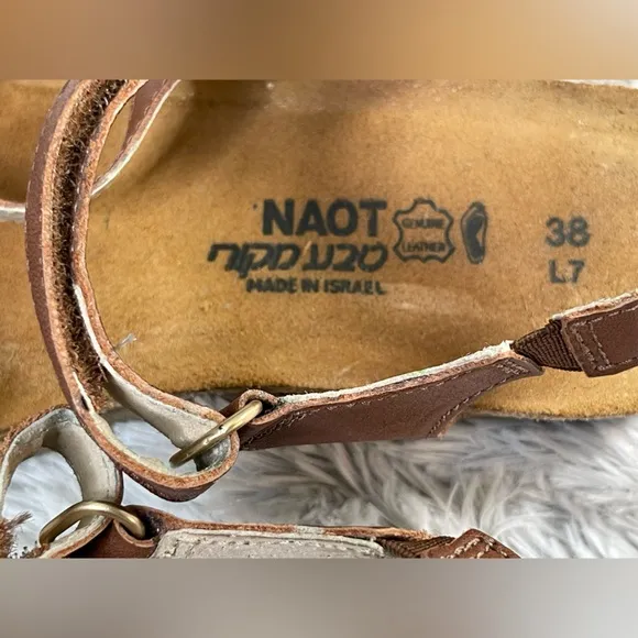 NAOT Sophia sandals sz 38 L 7 cinnamon/biscuit color