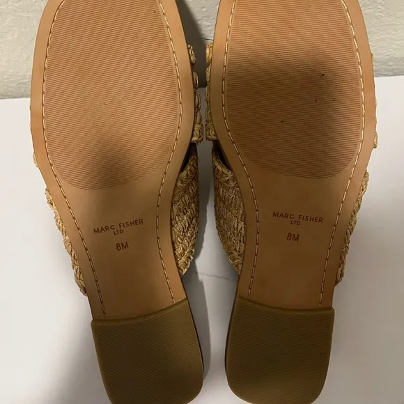 Natural Woven Slide Sandals
