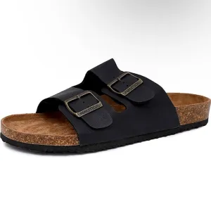Nautica Men's Sandals - Casual Slides with 2 Adjustable Buckle Straps Summer