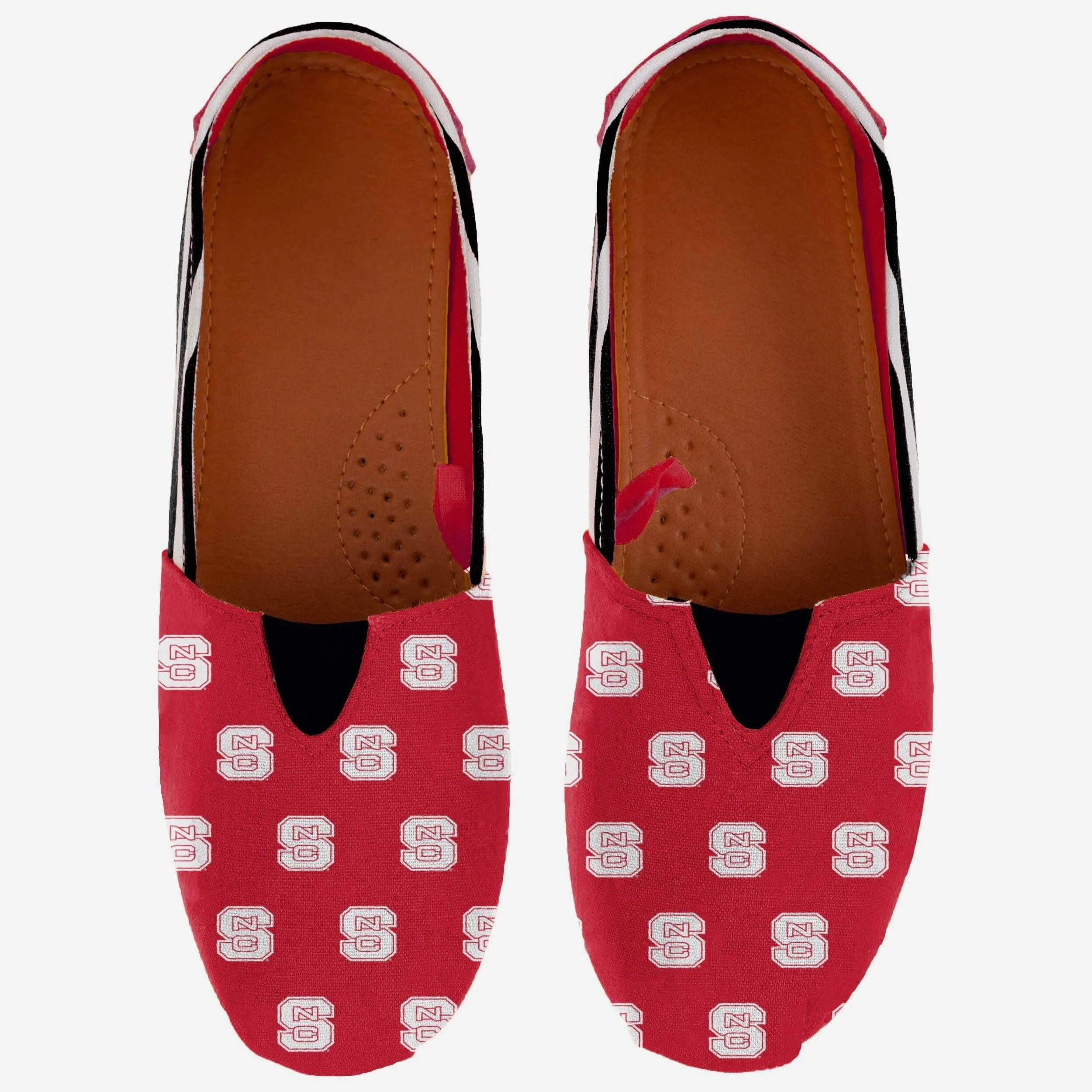 NC State Wolfpack Womens Stripe Canvas Shoe