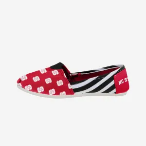 NC State Wolfpack Womens Stripe Canvas Shoe