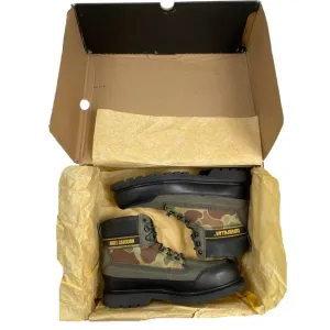 NEW $225 Caterpillar Footwear x Nigel Cabourn Utah Boots!  Camo &amp; Black  P110959