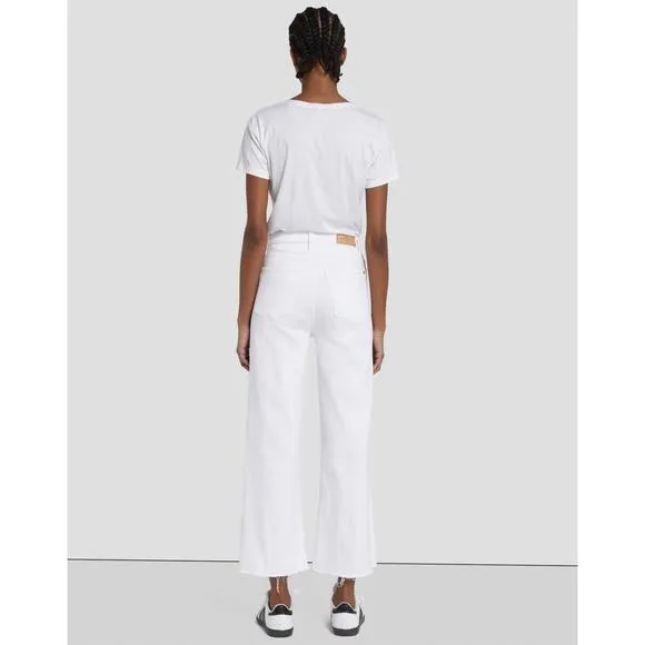 NEW 7 FOR ALL MANKIND high rise cropped jo jeans in soleil