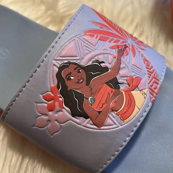 New! adidas x Disney Moana Kids' Adilette Comfort Slides