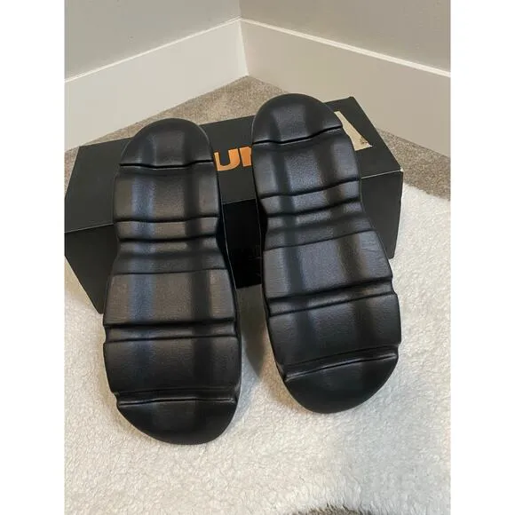 New Adune Nomad Black Slide Sandals Size 13