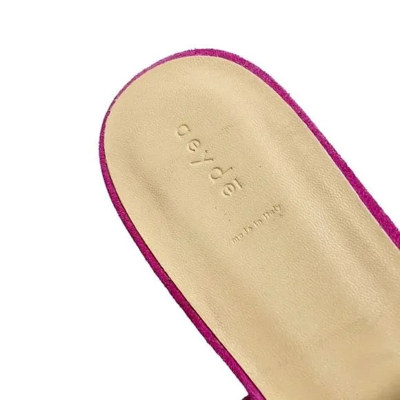 NEW Aeyde Mattea Hot Pink Suede Slides size 37 US 7