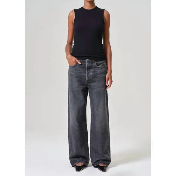NEW AGOLDE low slung baggy jeans in ditch