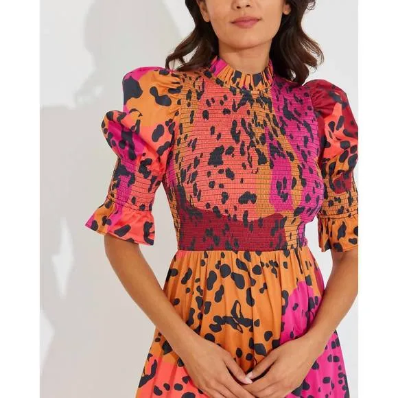NEW ALDEN ADAIR noelle dress in panthera
