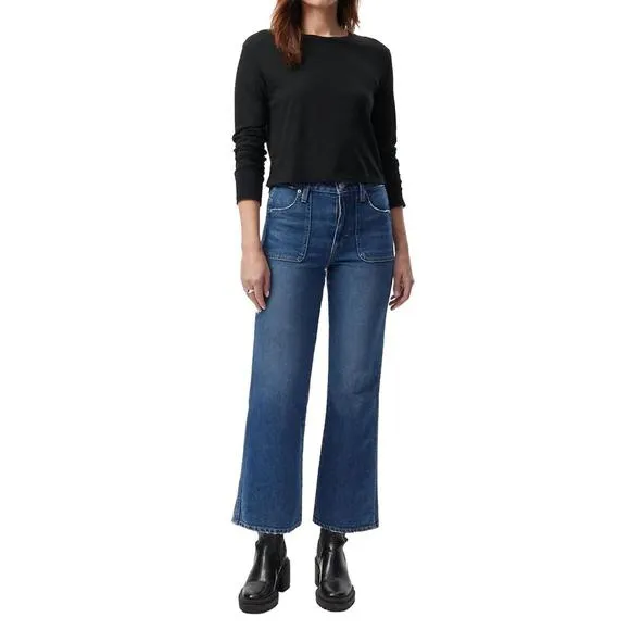 NEW AMO abigail cropped jeans in linger